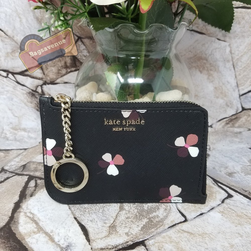 Medium L-zip Card Holder Dusk Buds Kate Spade - Picture 4 of 7